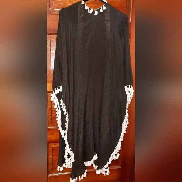 Torrid pom pom trim black cover up - Picture 3 of 6